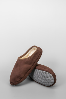 Домашние тапочки мужские Alwero Modo welur-2 коричневые 38-39 RU