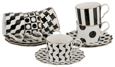 Чайный сервиз Lefard Vogue Черно-белое 779-129 6 персон