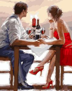 Картина по номерам Paintboy "Закат в Валентинов день", 40x50 см