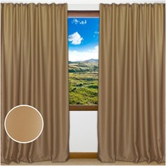 Портьеры Amore Mio Блэкаут 200*270 см - 2 шт. Бежевые