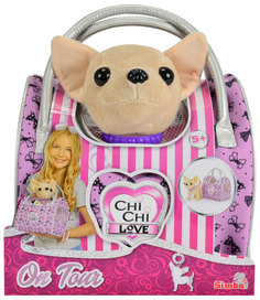 Мягкие игрушки животные Chi Chi Love Собачка Путешественница с сумкой-переноской