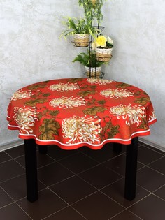 "Японская хризантема" Скатерть круглая 150 см Купчиха