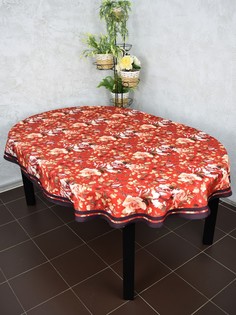 "Японская хризантема" Скатерть овальная 200*150 см Купчиха