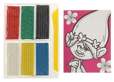 Набор для лепки из пластилина Centrum Trolls Картинка-пластилинка 6 цв