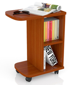 Стол журнальный колесные опоры Мебельный Двор СЖ-3 яблоня 47х30х60