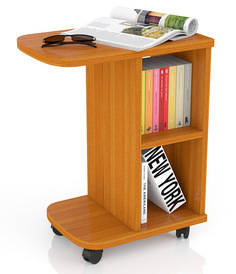 Стол журнальный колесные опоры Мебельный Двор СЖ-3 вишня 47х30х60