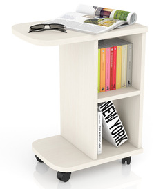 Стол журнальный колесные опоры Мебельный Двор СЖ-3 дуб 47х30х60