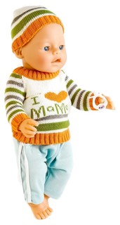 Функциональный пупс с аксессуарами Baby Doll (пьет, писает, закрывает глаза) Simba