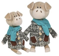 Мягкая игрушка "Свин Витя в пальто с оленями", 22 см Maxitoys