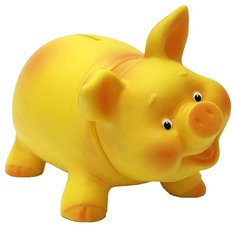 Игрушка из ПВХ "Копилка Хрюшка", 10.5 см (желтая) Весна