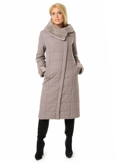 Пуховик женский DizzyWay 19401 Лорена бежевый 46 RU