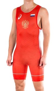 Трико борцовское Asics Russia Wrestling Singlet, XL, полиэстер - 84%, эластан - 16%