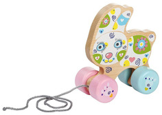 Каталка деревянная "Веселый зайчонок" Cubika