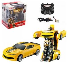 Робот-трансформер р/у Mighty Bumblebee звук, свет, на аккум., USB Jia Qi