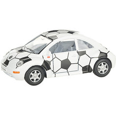 Коллекционная машинка Serinity Toys Volkswagen Beetle New Футбольный, белая с чёрным