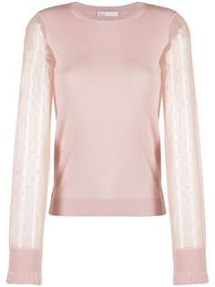 Red Valentino джемпер из тюля Point d Esprit