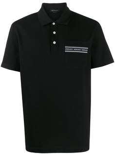 Versace рубашка-поло с логотипом