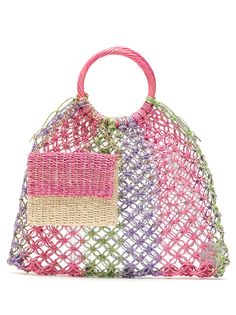 Serpui Bolsa de crochet de palha