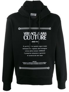 Versace Jeans Couture худи с принтом Etichetta Label