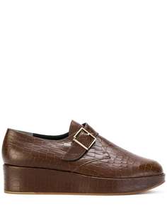 Clergerie лоферы на платформе и с ремешком