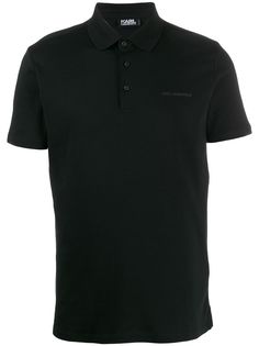 Karl Lagerfeld рубашка-поло с логотипом
