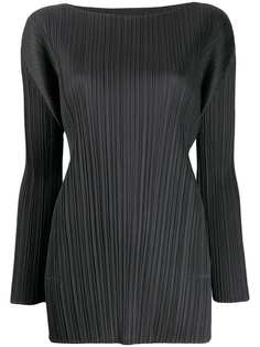 Pleats Please Issey Miyake плиссированный топ с длинными рукавами