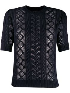 See By Chloé прозрачный трикотажный топ