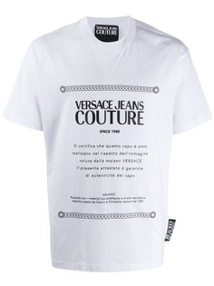 Versace Jeans Couture футболка Etichetta с нашивкой