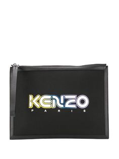 Kenzo клатч с нашивкой-логотипом