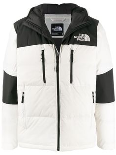 The North Face пуховик со вставками и логотипом