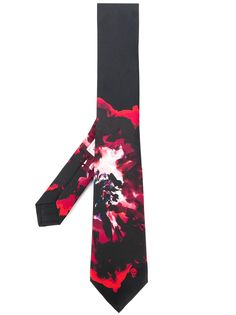 Alexander McQueen галстук с принтом