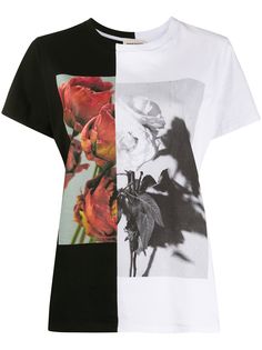 Alexander McQueen футболка с цветочным принтом