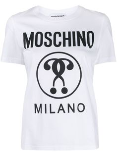 Moschino футболка с принтом Double Question Mark