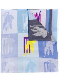 Etro платок с бахромой и логотипом