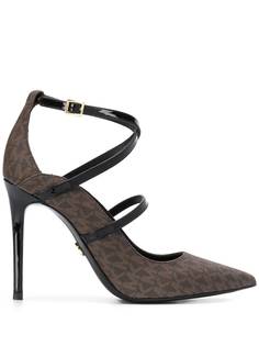 Michael Michael Kors logo print multiple-strap pumps