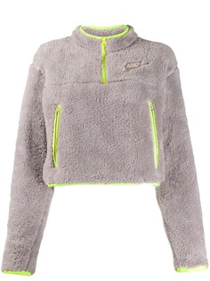 Nike укороченная флисовая толстовка