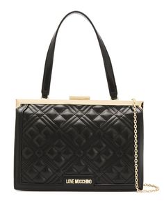Love Moschino стеганый клатч с логотипом