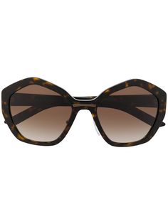 Prada Eyewear tortoiseshell-effect oversized-frame sunglasses
