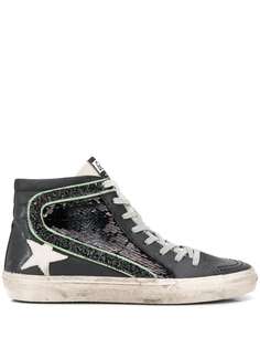 Golden Goose высокие кеды Ice Star с пайетками