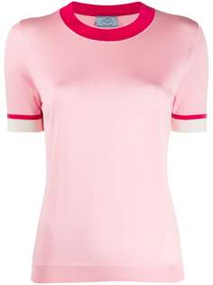 Prada contrast trim knitted top