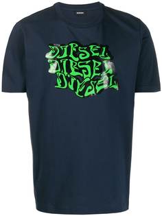 Diesel футболка с контрастным логотипом
