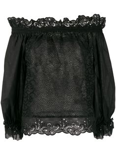 Ermanno Scervino блузка с узором пейсли и вырезами