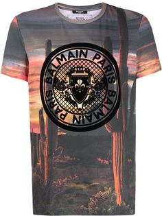 Balmain футболка с принтом Grand Canyon