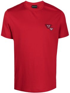 Emporio Armani футболка с нашивкой-логотипом