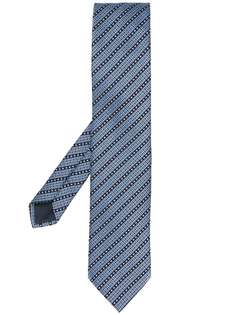 Ermenegildo Zegna жаккардовый галстук в полоску