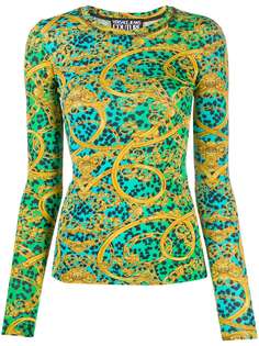Versace Jeans Couture футболка с длинными рукавами и принтом