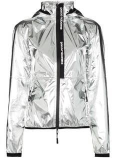 Paco Rabanne спортивная куртка на молнии с эффектом металлик