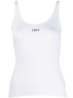Off-White топ без рукавов с логотипом