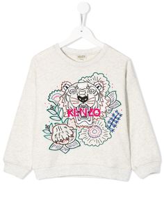 Kenzo Kids толстовка с вышивкой Tiger