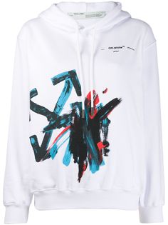 Off-White худи оверсайз с логотипом